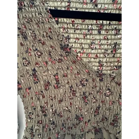 🔴Altered state Flare Sleeve Olive Floral Boho Dress XS - Picture 3 of 5